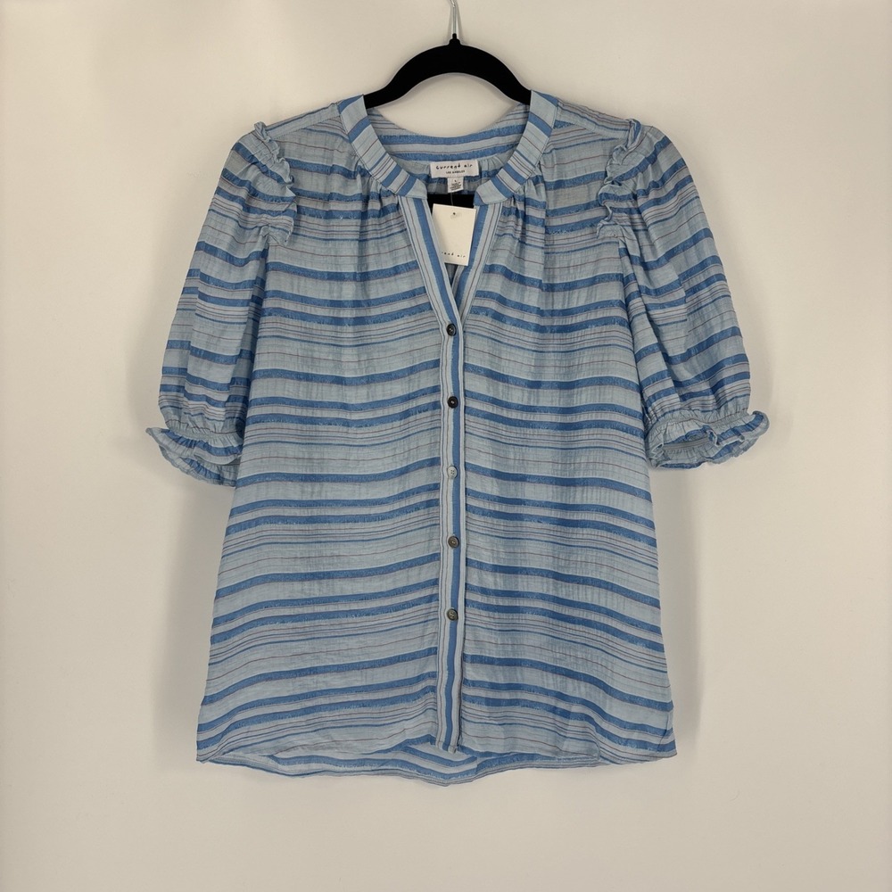 NWT Current Air Striped Blouse - Size Large